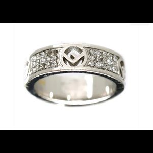 Fendi F Is Fendi Alloy Rhinestone Ring Silver Used